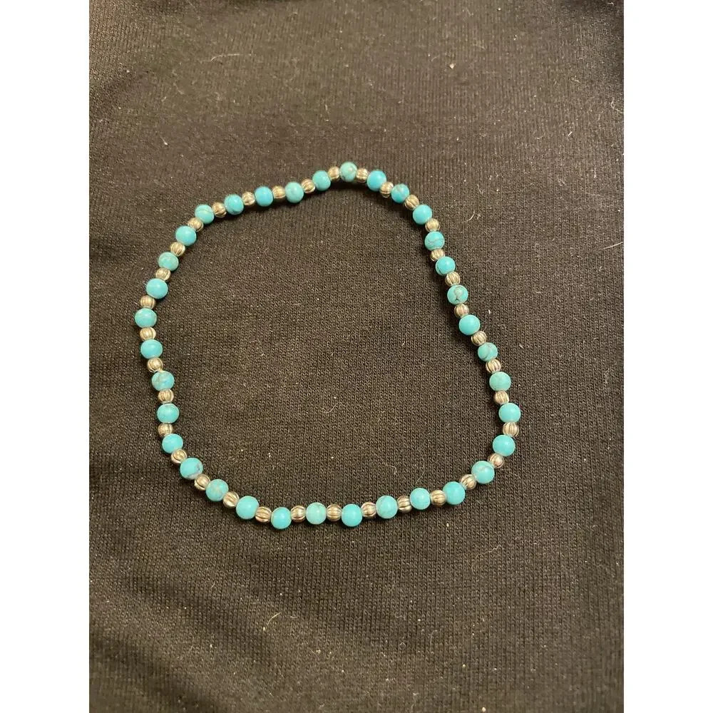 Premiere Designs Blue and Silver Bracelet Stretchy